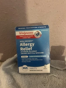 Walgreens Allergy Relief 24HR - 10mg "Compare to Zyrtec" *365 Tablets Exp04/2025 - Picture 1 of 5