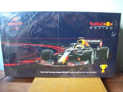 1/18 SPARK 18S595 RED BULL RB16B WINNER MONACO GP 2021 CHAMPION MAX VERSTAPPEN - Image 1 of 4