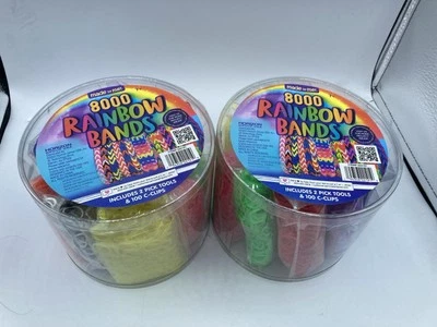 Hecho por Me Horizon Group 8000 Bandas de Telar Arco Iris Lote 2 Cubos Selecciones y C-clips Foto 1 de 3