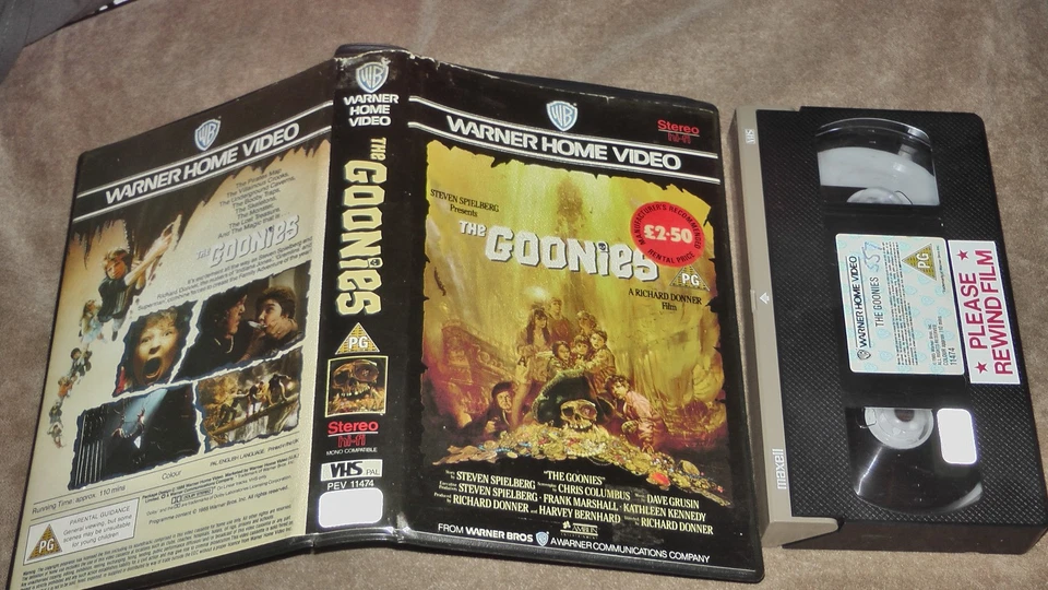 The Goonies VHS Video Tape Ex Rental Big Box Cert Warner FIRST RELEASE - Image 1 of 4