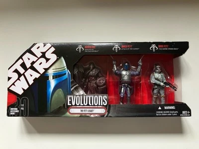 STAR WARS EVOLUTIONS: THE FETT LEGACY BOBA FETT 30 ANIVERSARIO PAQUETE DE 3 CONJUNTO NUEVO Foto 1 de 4