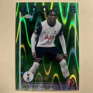 2025 Topps Chrome UEFA Destiny Udogie Green Lava Refractor /125 #71 Hotspur - Bild 1 von 2