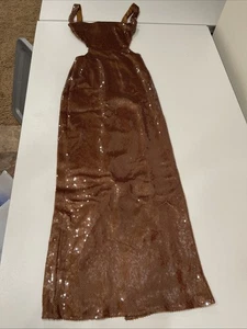 Meshki Adoria Sequin Cut Out Maxi Dress - Chocolate XS - Picture 1 of 3