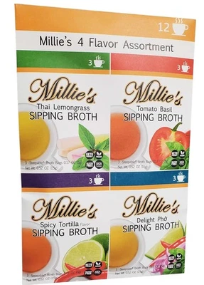 MILLIE'S SIPPING BROTH Steepable Vegetable Broth with 3 Count (Pack of 4)  - Image 1 of 4