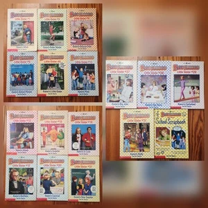 Vtg Baby Sitters Club Little Sister Books Lot of 17 PB Rare Scrapbook 1988-1993 - Foto 1 di 12