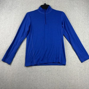 REI Pullover Shirt Kids Medium 10-12 Blue Half Zip Long Sleeve Performance Hike - Picture 1 of 5