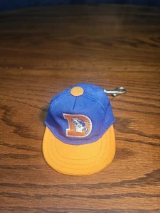 Denver Broncos Mini Baseball Stoff Mütze/Kappe Schlüsselanhänger Team NFL Vintage blau/orange - Bild 1 von 7