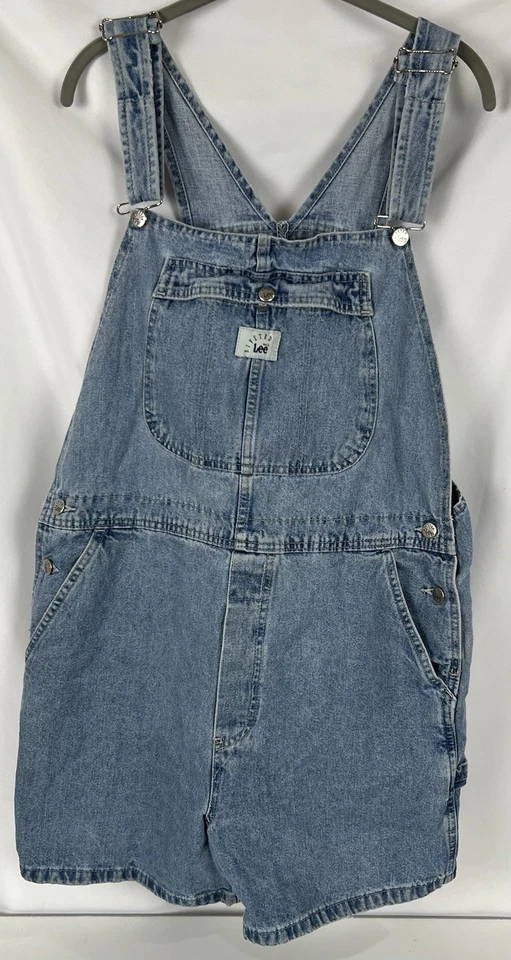 Pantalones cortos con tirantes remachados Lee peto vintage de los 90 para mujer XL jeans Y2K Foto 1 de 4