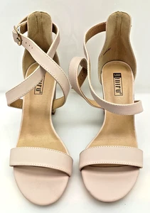 IDIFU sandali donna tacco a blocco con cinturino punta aperta scarpa elegante grossa taglia 5 rosa - Foto 1 di 7