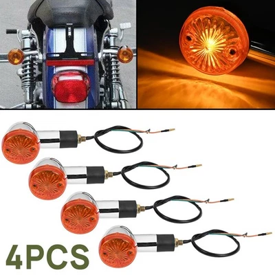 For Honda for Suzuki for Yamaha 4XMotorcycle Turn Signal Blinker Indicator Light - Image 1 of 4