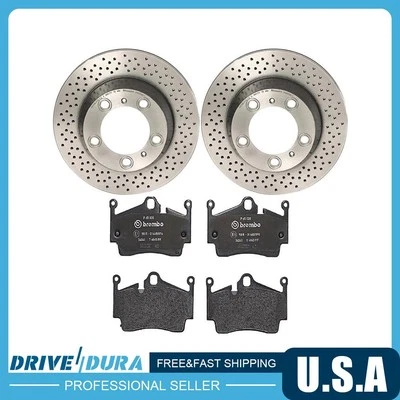 Rotores de freno de disco trasero Brembo pastillas de freno de cerámica para Porsche Boxster 2005-2016 Foto 1 de 4