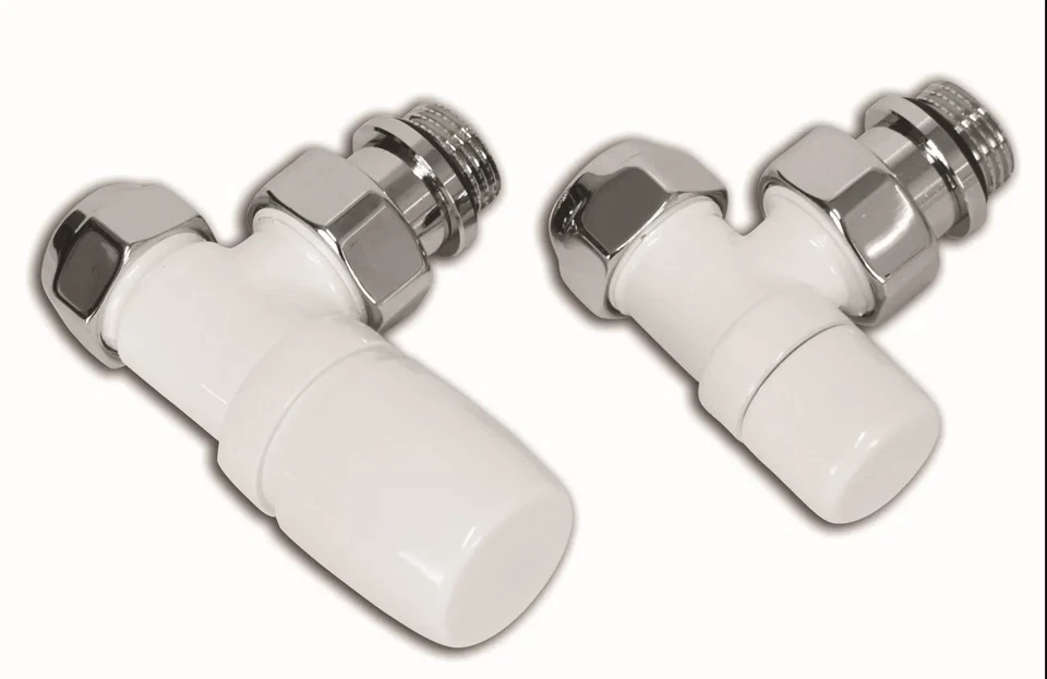 CORDIVARI KIT VALVOLA KRISTAL BIANCA A SQUADRA TERMOSTATIZZABILE PER RADIATORE T - Immagine 1 di 1