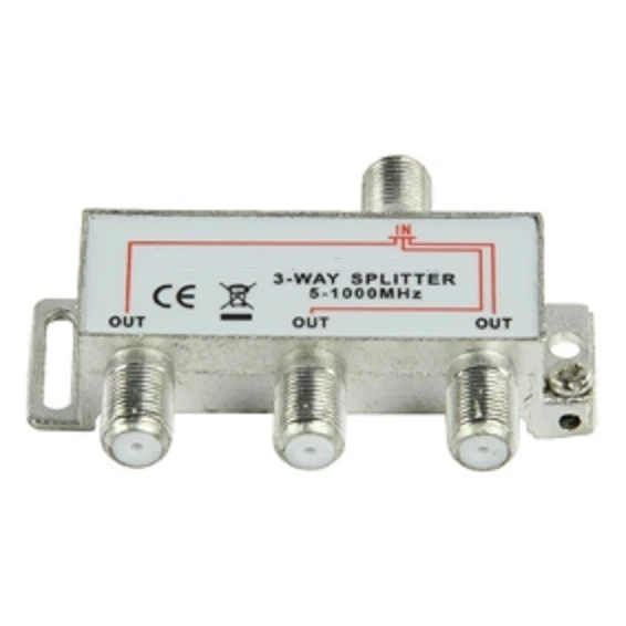 DIE CAST & SEALED THREE WAY SATELLITE SIGNAL SPLITTER - Image 1 of 1