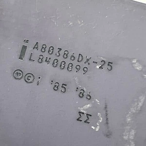 Intel 386DX-25Mhz Double Sigma PGA Processor Chip 80386 386 CPU Chip No Logo - Picture 1 of 10