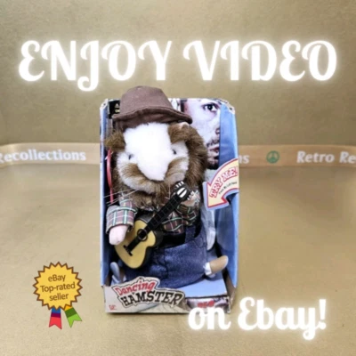 Peluche animado de pelo largo Gemmy Dancing Hamster ROJO 2003 Foto 1 de 4