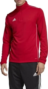 Adidas Mens Core 18 Training Top Long Sleeve Sports Gym Football - Red - Picture 1 of 5