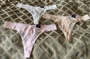 INC International Concepts Women's Lace Thong Panties Set Of 3 XXL New - Picture 1 of 5