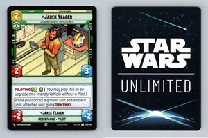 Jarek Yeager #109 Star Wars Unlimited JTL Jump To Lightspeed Uncommon TCG - Picture 1 of 1