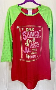 Christmas “Dear Santa I’ve been good all day” Nightgown (Girls’ Size 7/8) - Picture 1 of 3