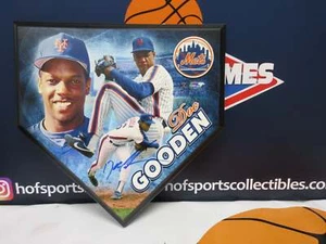 DWIGHT DOC GOODEN SIGNED NY MET'S EXCLUSIVE HOME PLATE - Picture 1 of 1