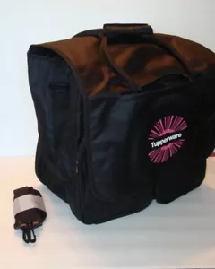 New Tupperware Consultant Award Demo Logo Kit Large Duffle Bag 16"x16"x10" BLACK - Picture 1 of 4