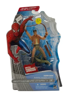 Figura Marvel Spider-Man Kraven Bullwhip Swinging Action Komodo 2007 Hasbro NUEVO Foto 1 de 4