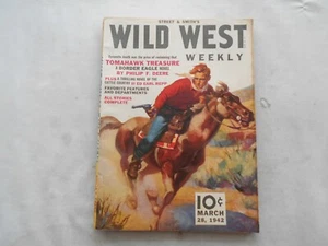 WILD WEST WEEKLY MARCH 28 /1942~WESTERN PULP~STREET & SMITH V.G. - Picture 1 of 4