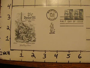 Vintage Envelope FIRST DAY OF ISSUE: jun 17, 1959 2 1/2 BUNKER HILL regular issu - Picture 1 of 1
