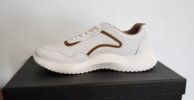 Marc New York Hombres Blanco Cuero Perforado Tenis Zapatos 8 Foto 1 de 4