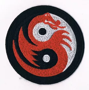 Yin Yang tao taoism peace trance boho hippie yoga Red Dragon - Picture 1 of 1