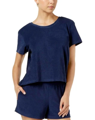 Hue Women's Open-Back Terry Sleep Top Medieval Dark Blue Size XL - Image 1 of 2