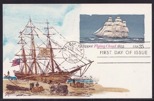 SCOTT UX107 FLYING CLOUD WEDDLE HAND PAINTED FIRST DAY COVER FDC - Picture 1 of 1