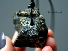 Unusual Raw Black Tourmaline Crystal Necklace Protection Authentic Self Shaman