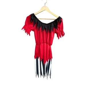 Rubies Costume Womens Size Small Black White Stripes Red Pirate Clown - Picture 1 of 5