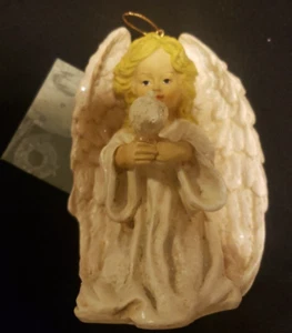 Bethany Lowe Weihnachtsengel Mädchen kniend mit Taube 4,5" mit Etikett - Bild 1 von 4