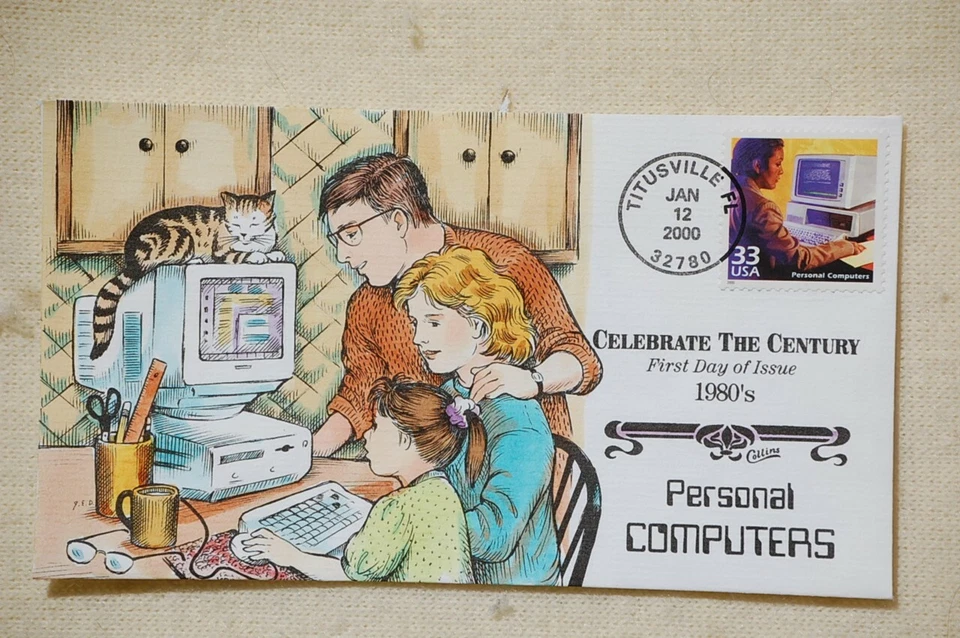 Personal Computers Celebrate the Century 1980s FDC HP Collins#X3114 Sc#3190n - Image 1 of 1