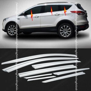 For Ford Kuga/Escape 2013-19 ABS Chrome Window Visor Vent Shades Sun Rain Guard - Picture 1 of 6