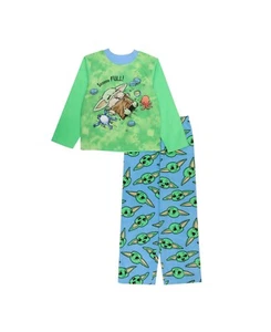 AME Little Boy's Mandalorian Top and Pajama Set 2 Piece Green Size 6 - Picture 1 of 3