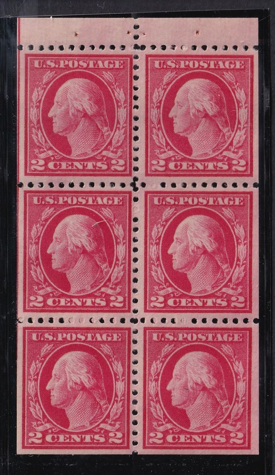 1916 Sc 499e booklet pane 2c MNH original gum, PLATE POSITION I (CX - Image 1 of 1