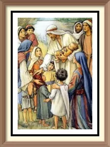 CICELY MARY BARKER - GOOD SHEPHERD Jesus Blessing Little Children 7x5 Art Print - Picture 1 of 1