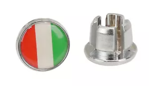 Handlebar Grip Plug Push-in Plastic Bar Ends ITALY ITALIAN FLAG (PAIR) - Picture 1 of 1