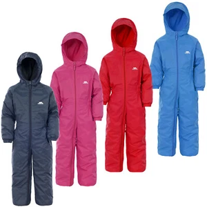 Traje de nieve/lluvia todo en uno acolchado impermeable para niños Trespass DripDrop - Imagen 1 de 9