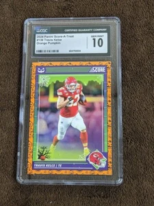 2024 SCORE-A-TREAT ORANGE PUMPKIN CGC 10 TRAVIS KELCE CHIEFS - Picture 1 of 1