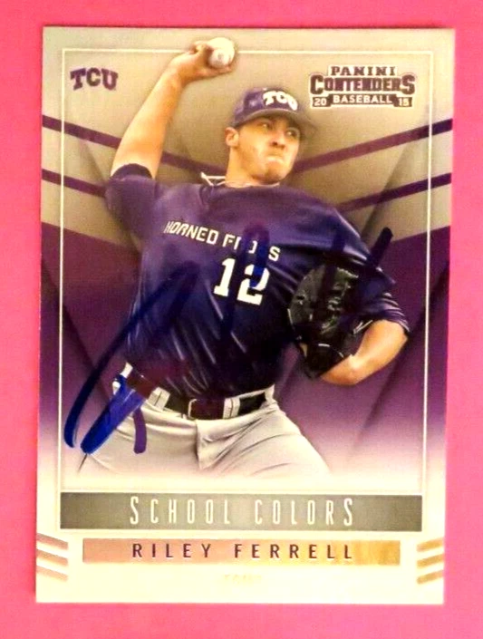 2015 Panini Contenders, TCU "School Colors" RILEY FERRELL - autographed - Image 1 of 1