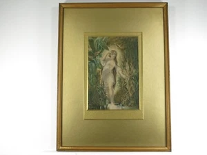 Vintage Circassian Lady At The Bath George Baxter Le Blond Print Framed - Picture 1 of 4