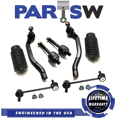 Kit de suspensión de 8 piezas para extremos de varilla de amarre y barras estabilizadoras traseras Honda Prelude 1997-2001 Foto 1 de 3