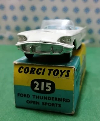 Vintage   -  FORD Thunderbird Convertible , Corgi toys 215 - Gt. Britain 1959 - Immagine 1 di 4