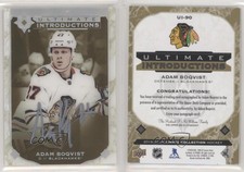 2019 Ultimate Collection Introductions Gold Adam Boqvist #UI-90 Rookie Auto RC