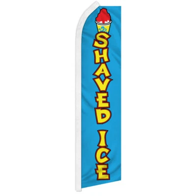 Shaved Ice Swooper Feather Flutter Advertising Flag Concessions Food Flag - Image 1 of 2