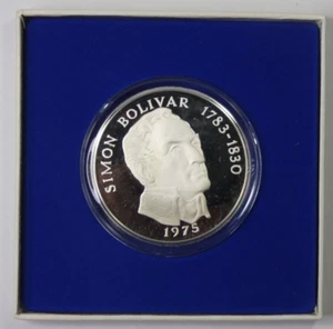 1975 Panama 20 Balboas Proof .925 Sterling Silver Franklin Mint w/ COA & Box - Picture 1 of 4